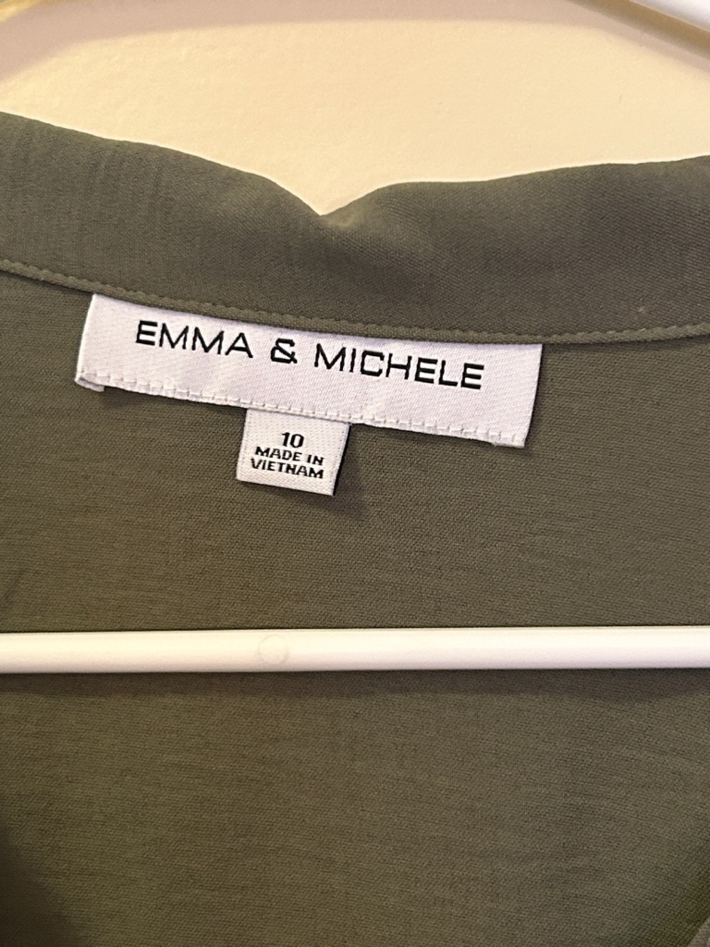 Emma & Michele Olive Green Midi Dress with Tie Belt - Picture 3 of 5